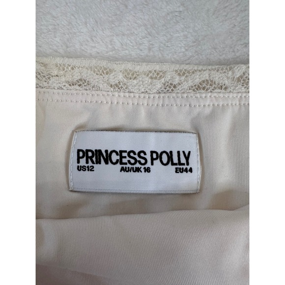 Fairycore Princess Polly Lifas Lace mini skirt cream size 12 - Picture 3 of 8